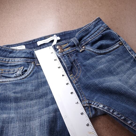 Vigoss The New York Boot Jeans Women 26 Med Blue Low Rise Y2K Bootcut Cowgirl - Picture 6 of 11